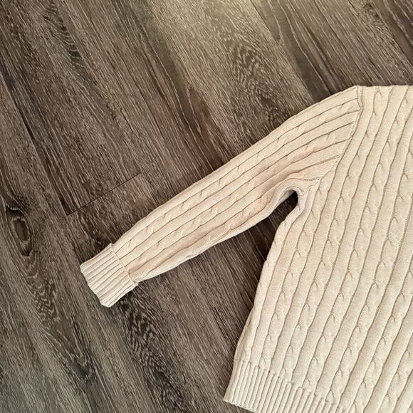 Polo Ralph Lauren Cable-Knit Cotton V-Neck Sweater - Picture 2 of 11